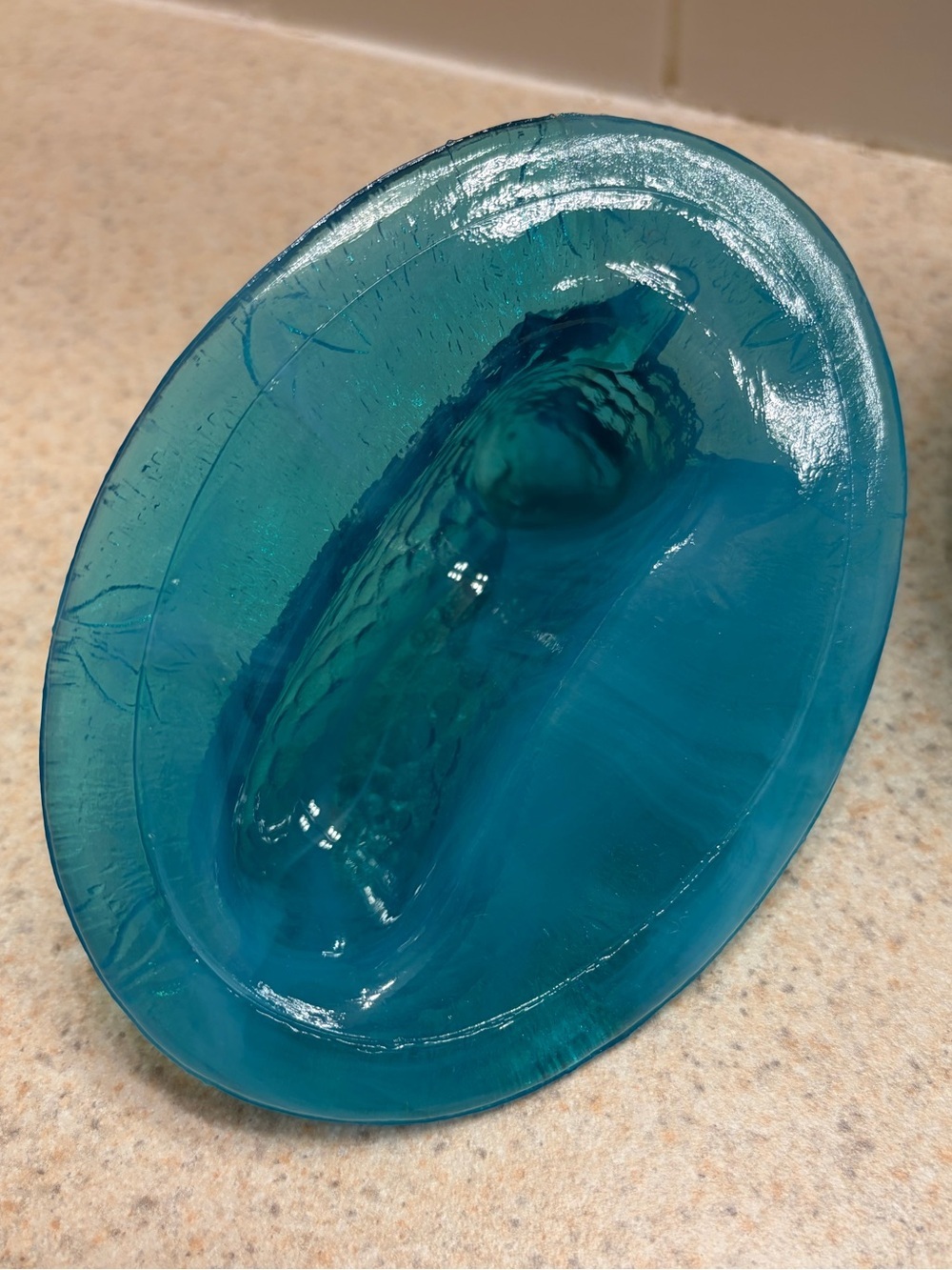 Boyd Blue Vaseline/Uranium Glass Lamb Covered Dish - Picture 16 of 16